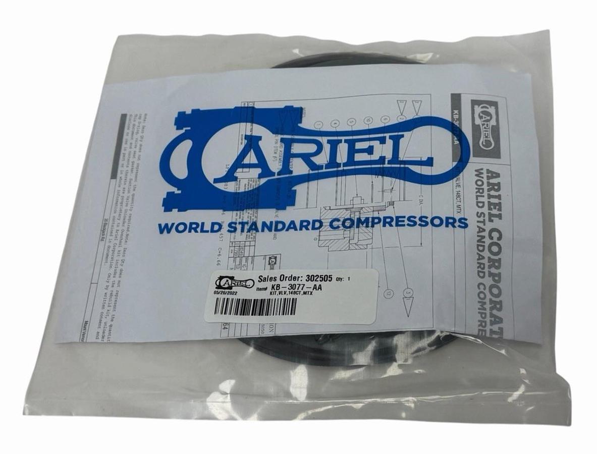 Ariel Compressor KB-3077-AA Valve Maintenance/Overhaul Kit 148CT MTX NSFS