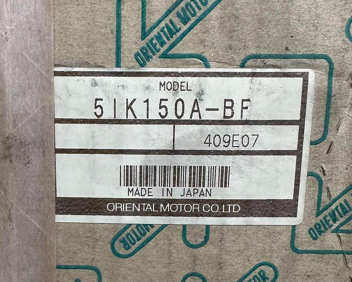 Used NEW ORIENTAL MOTOR 5IK150A-BF / 5IK150ABF INDUCTION MOTOR 150W 50/60Hz