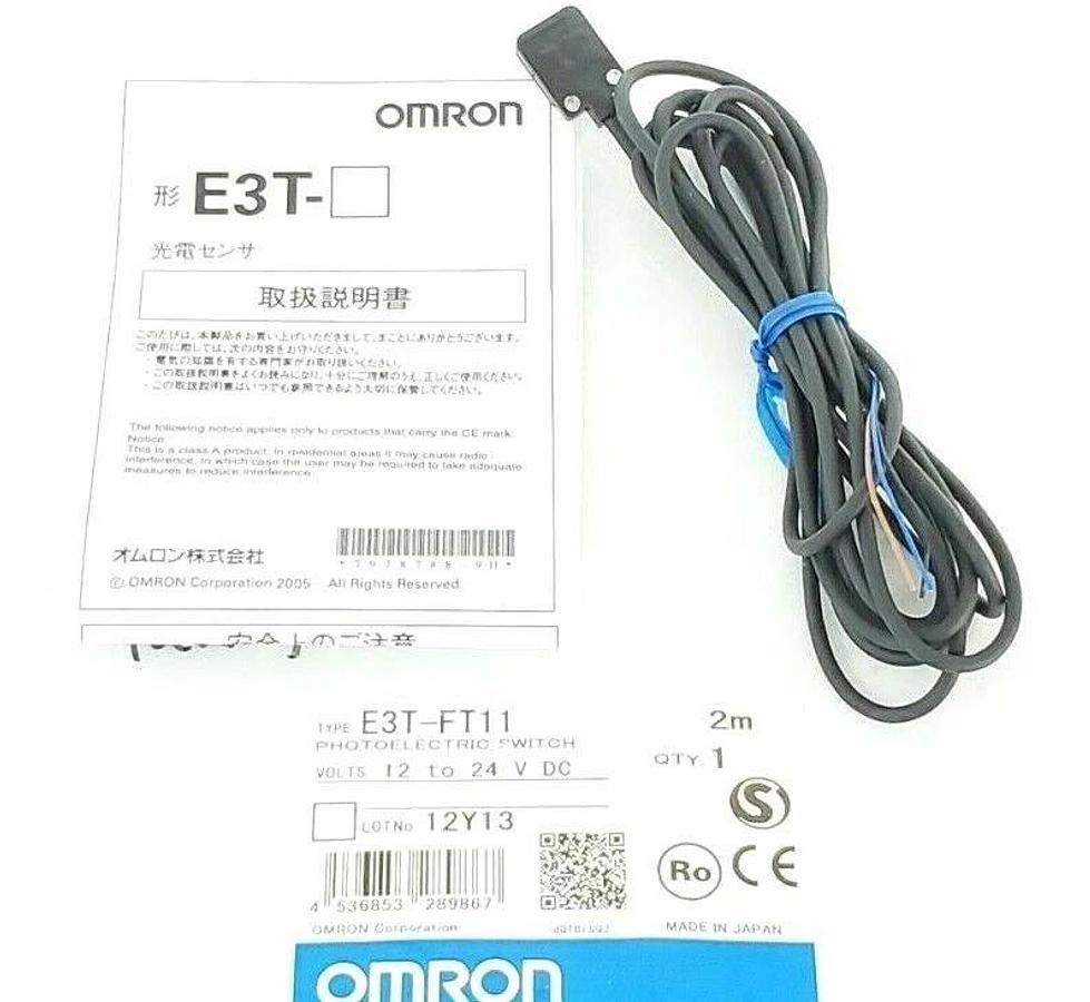 Used NEW OMRON E3T-FT11 PHOTOELECTRIC SWITCH 2M 12-24VDC E3TFT11