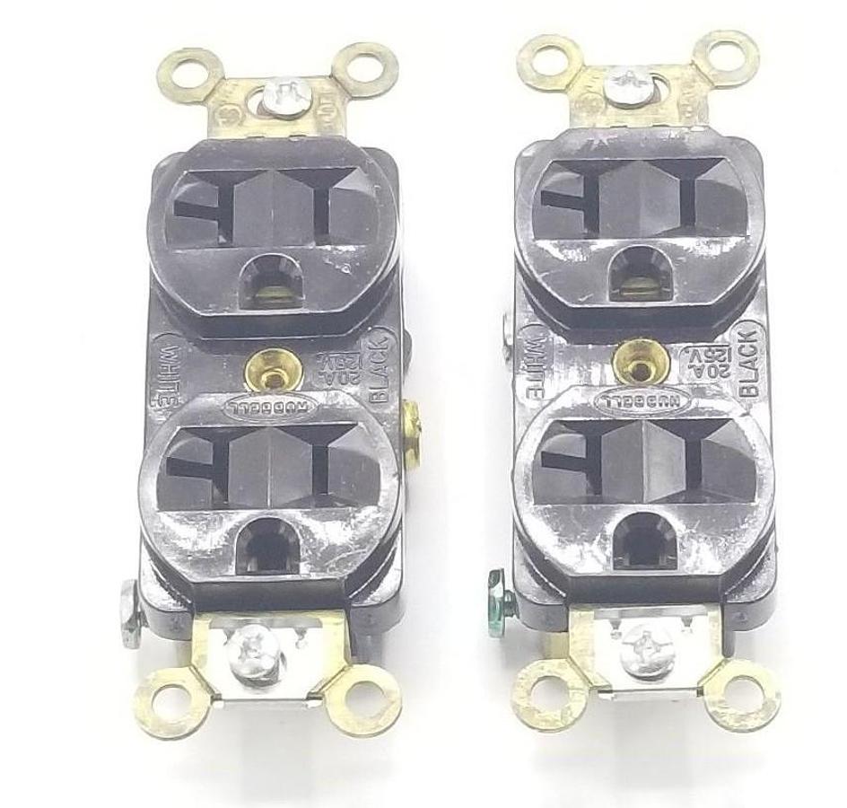 Used LOT OF 2 HUBBELL WC-956 PLUG RECEPTACLES 20A, 125V
