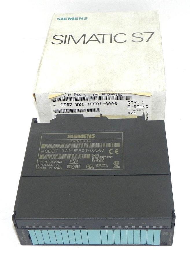 NIB SIEMENS 6ES7-321-1FF01-0AA0 SIMATIC S7 INPUT MODULE SM321 DI 8xAC120V/230V