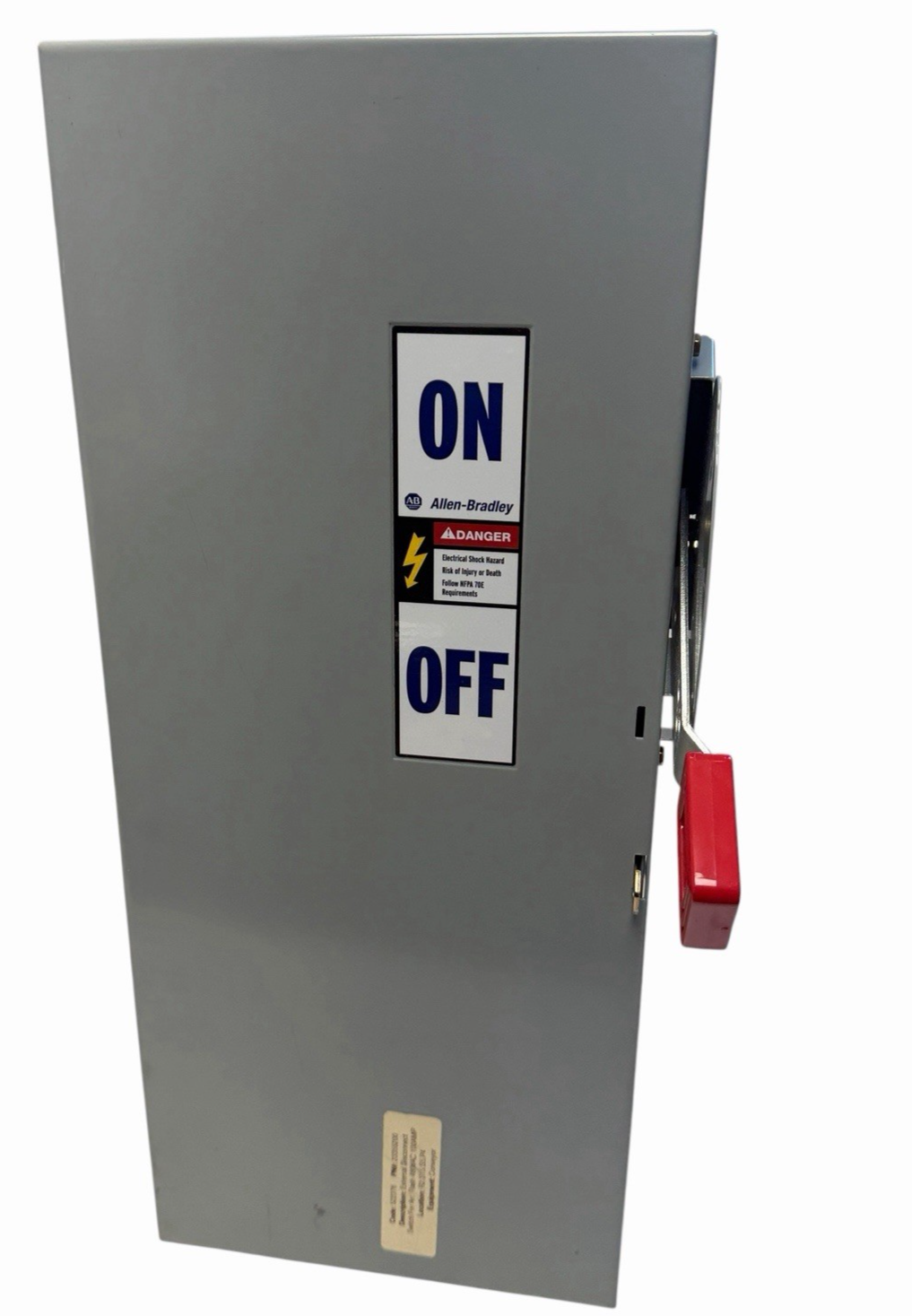 Used Allen Bradley 1494H-DA3H6 /B HD Fusible Disconnect Safety Switch 100A 600VAC NEW