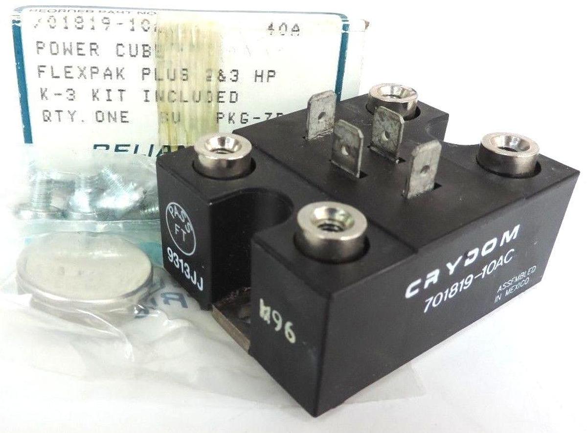 Used RELIANCE ELECTRIC 701819-10AC POWER CUBE FLEXPAK PLUS 2&3 HP K-3 KIT INCL. 40A