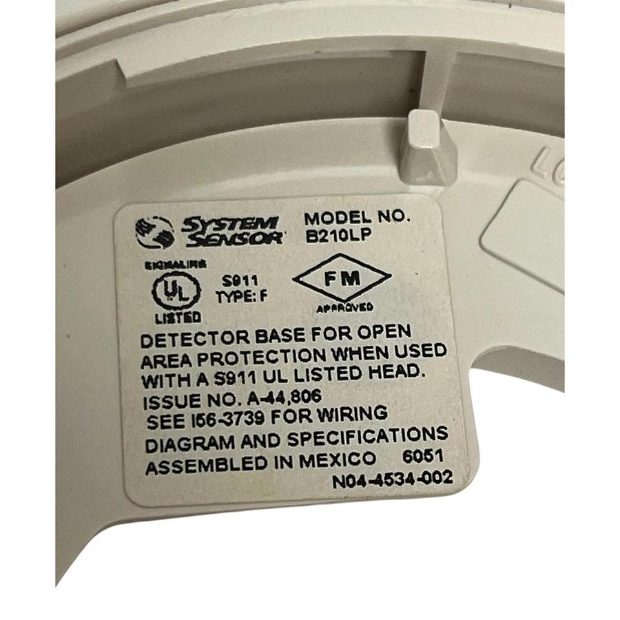 Lot of 10 System Sensor B210LP 6" Plug-In Detector Bases New Surplus