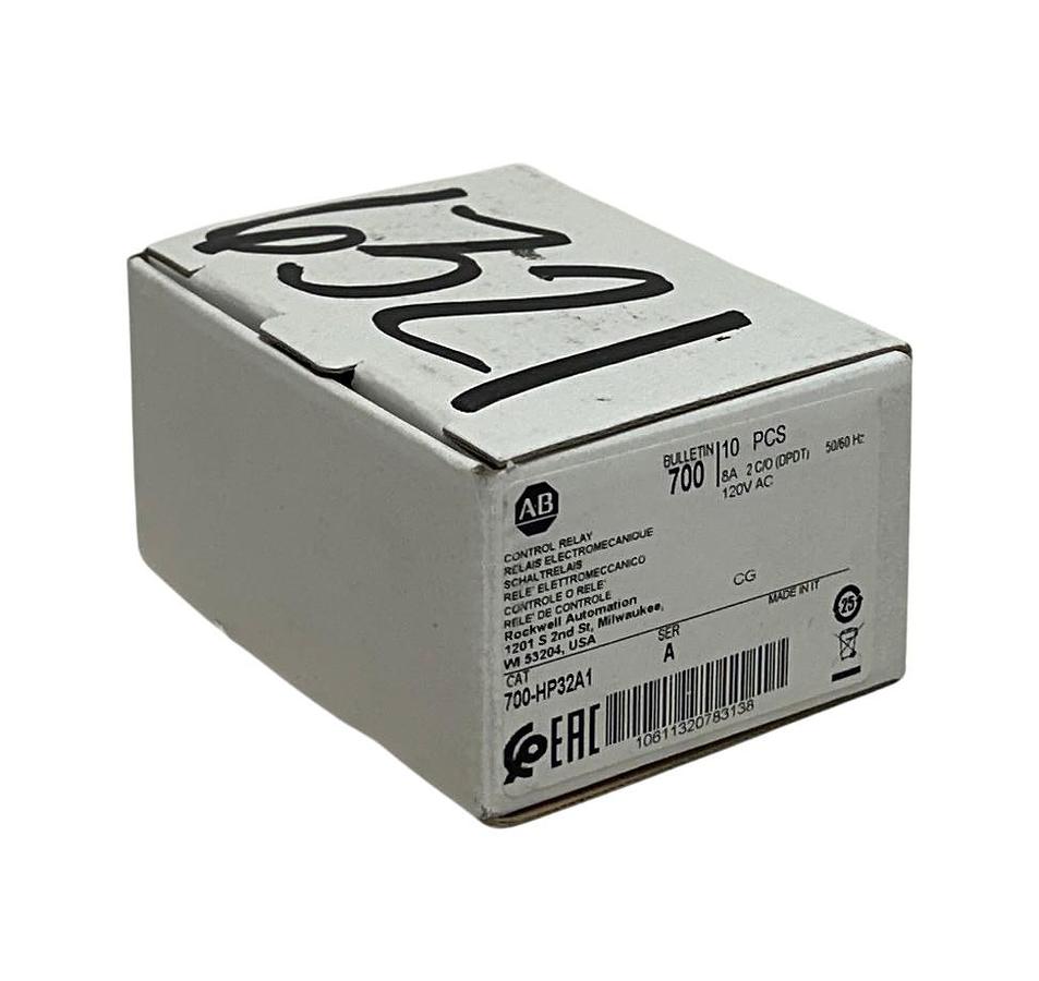 9 ALLEN BRADLEY 700-HP32A1 /A BULLETIN 700 CONTROL RELAYS 8A 2C/O (DPDT) NSMP
