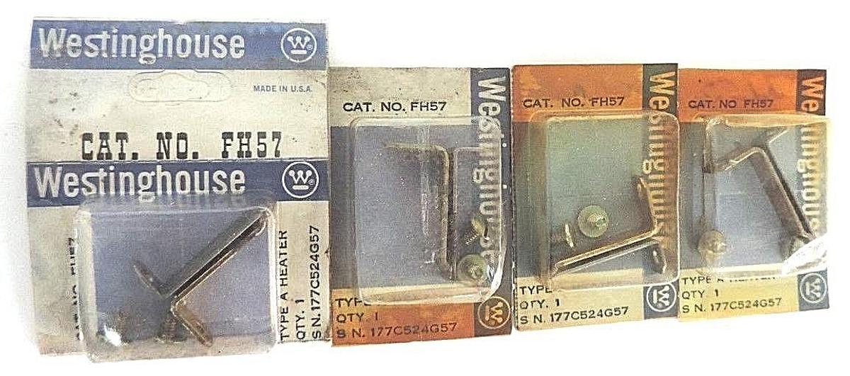 Used LOT OF 4 NEW WESTINGHOUSE FH57 HEATER ELEMENTS TYPE A