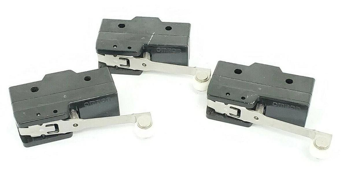 Used LOT OF 3 OMRON Z-15GW2-B7-K ROLLER LIMIT SWITCHES 15A 125-250-480VAC Z15GW2B7K