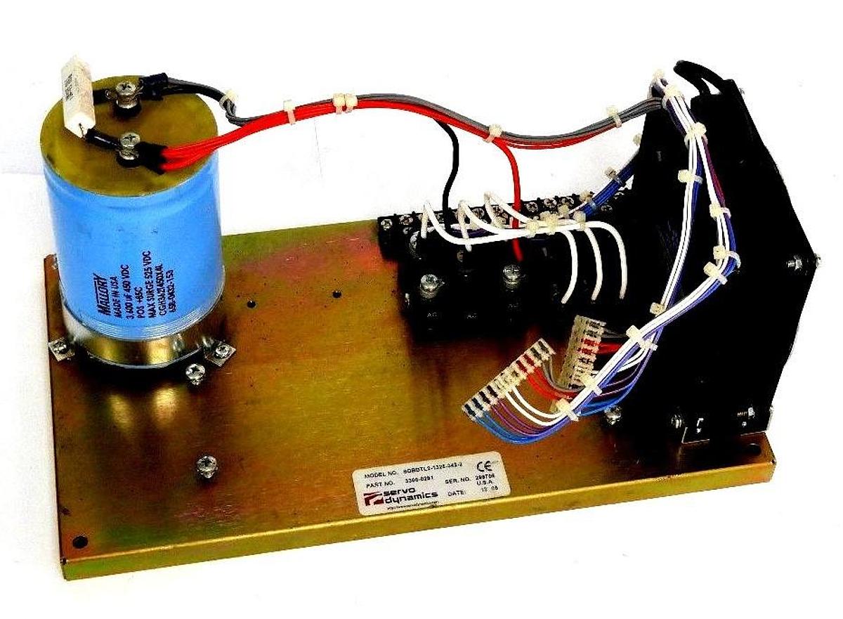 Used SERVO DYNAMICS 3300-0291 MODEL SDBDTL2-1325-342-2 SERVO DRIVE CHASSIS 33000291