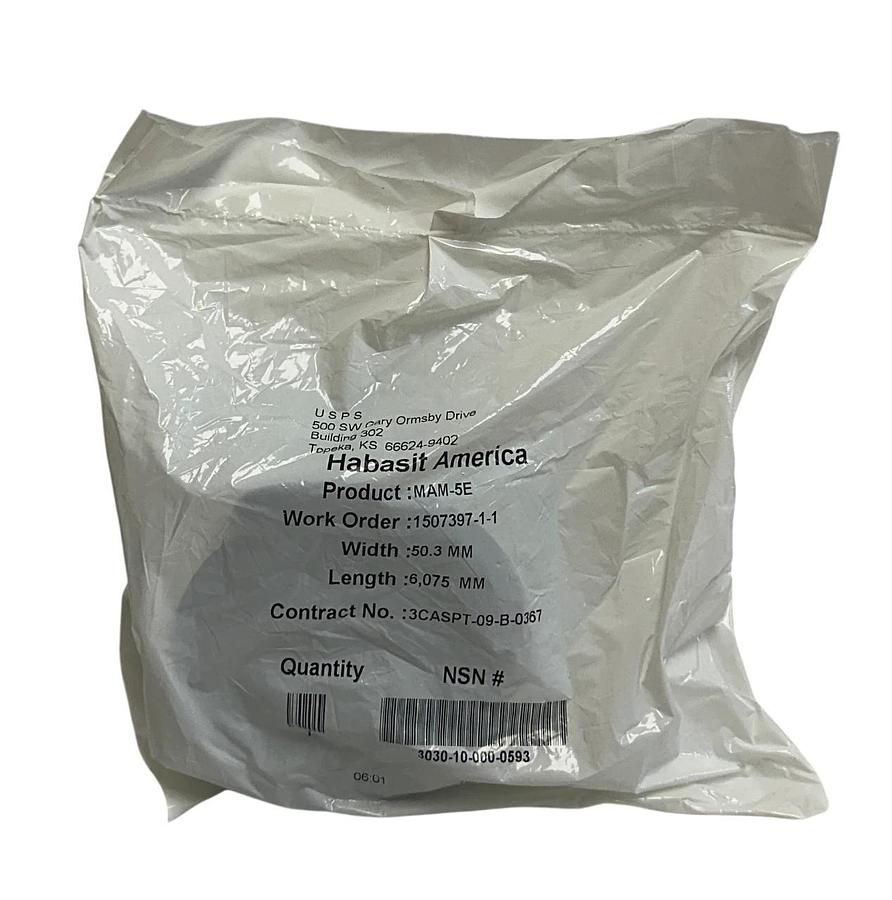 Used 5 HABASIT AMERICA MAM-5E / MAM5E CONVEYOR BELTS W: 50.3mm L: 6,075mm OEM NSFS