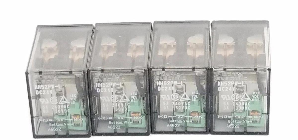 LOT OF 4 NEW FUJI ELECTRIC HH52PW-L-DC24V RELAYS 8 PIN HH52PW-L