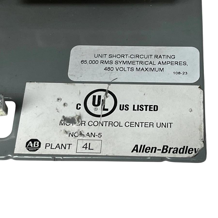 Used Allen Bradley 2107B-BABD-7FEEC Centerline 2100 MCC Bucket Size 1 Reversing
