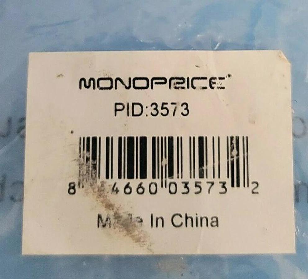 Used NEW MONOPRICE PID: 3573 Computer Video Cable: 75 ft Cable Lg, Black, SVGA (HD15)