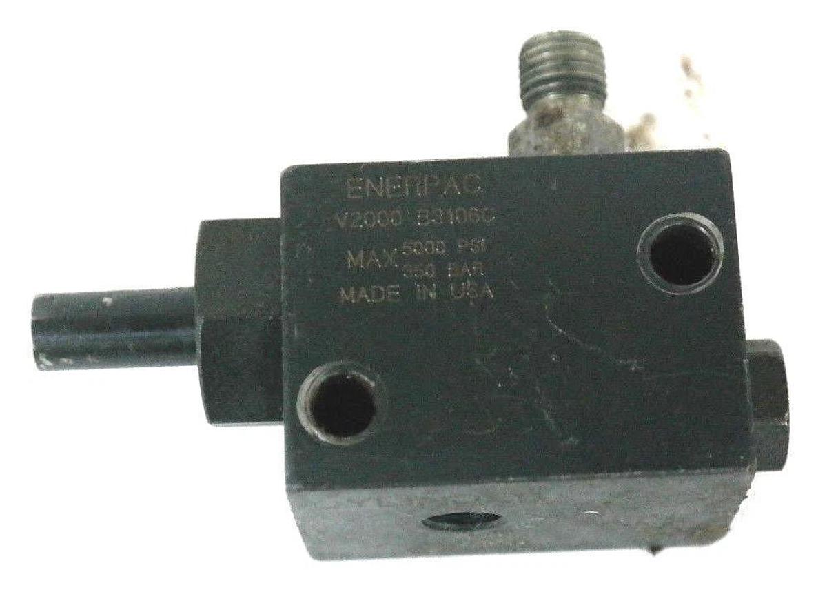 Used ENERPAC V2000 B3106C RELIEF VALVE 5000PSI 350BAR MAX V2000B3106C