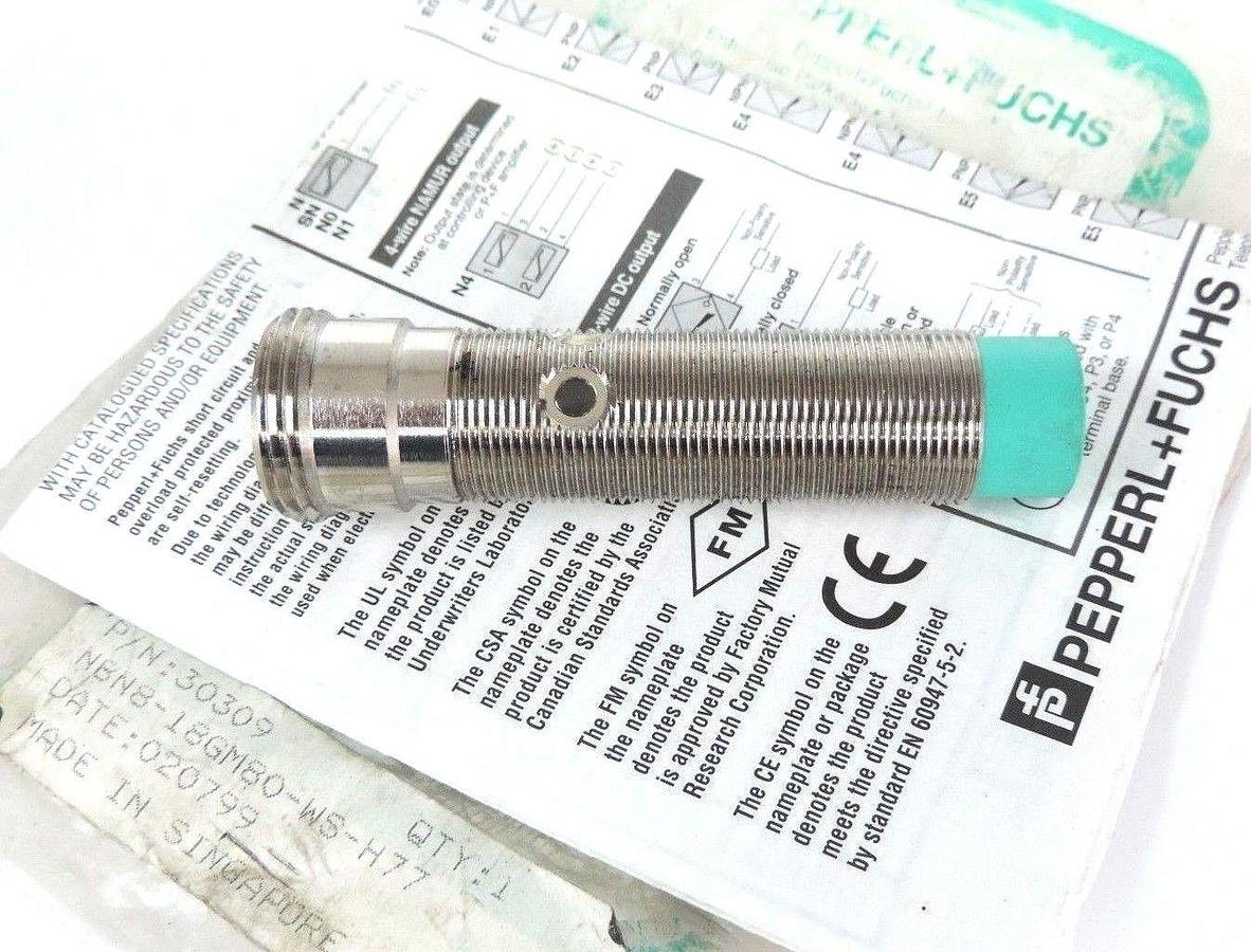 NEW PEPPERL FUCHS NBN8-18GM80-WS-H77 PROXIMITY SENSOR P/N: 30309S