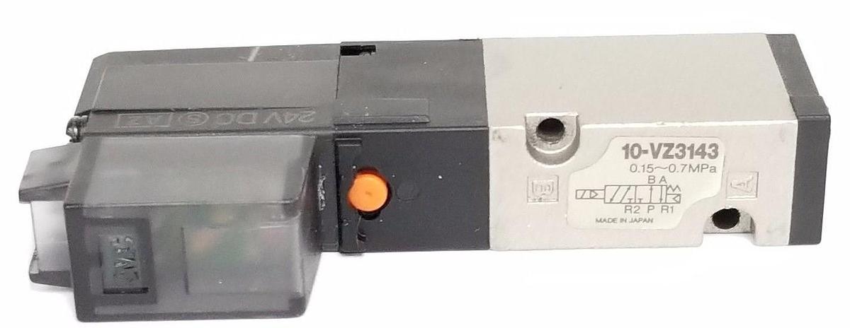 Used SMC 10-VZ3143 SOLENOID VALVE 10VZ3143, 24VDC