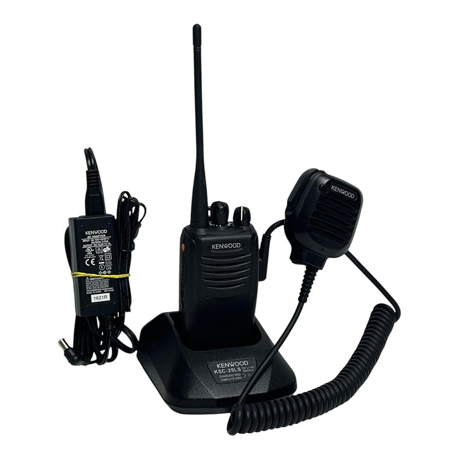 Used Kenwood TK-3360-K Radio KSC-25LS Charger KMC-45D Mic Midport MKNB26 Set 3