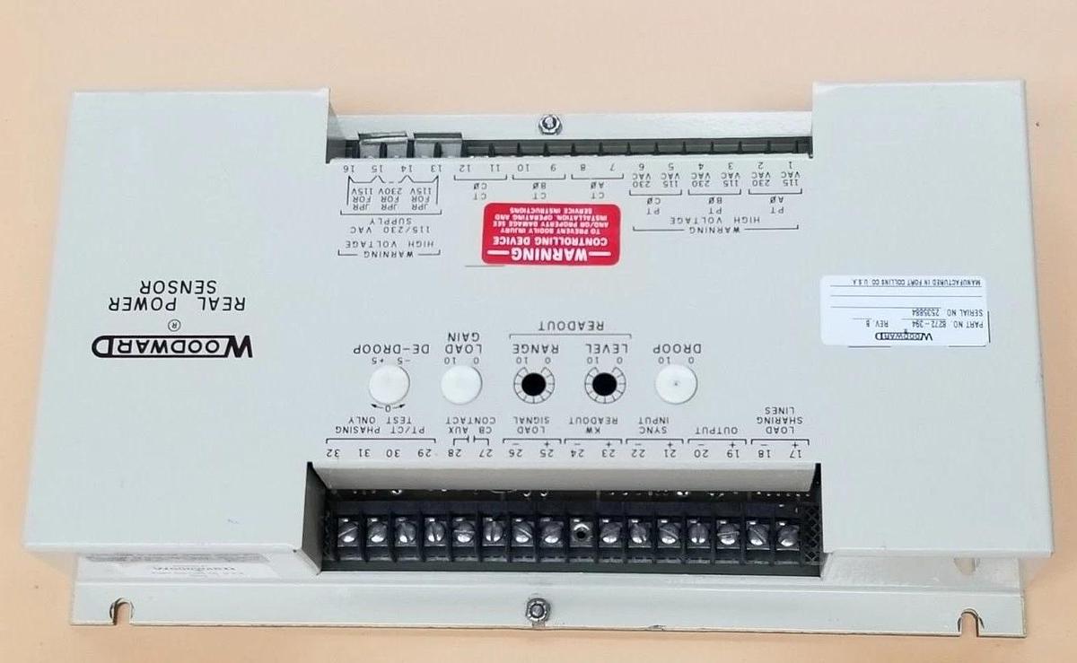 Refurbished WOODWARD GOVERNOR CO. 8272-394 REAL POWER SENSOR REV. B 9503-1 (REPAIRED)