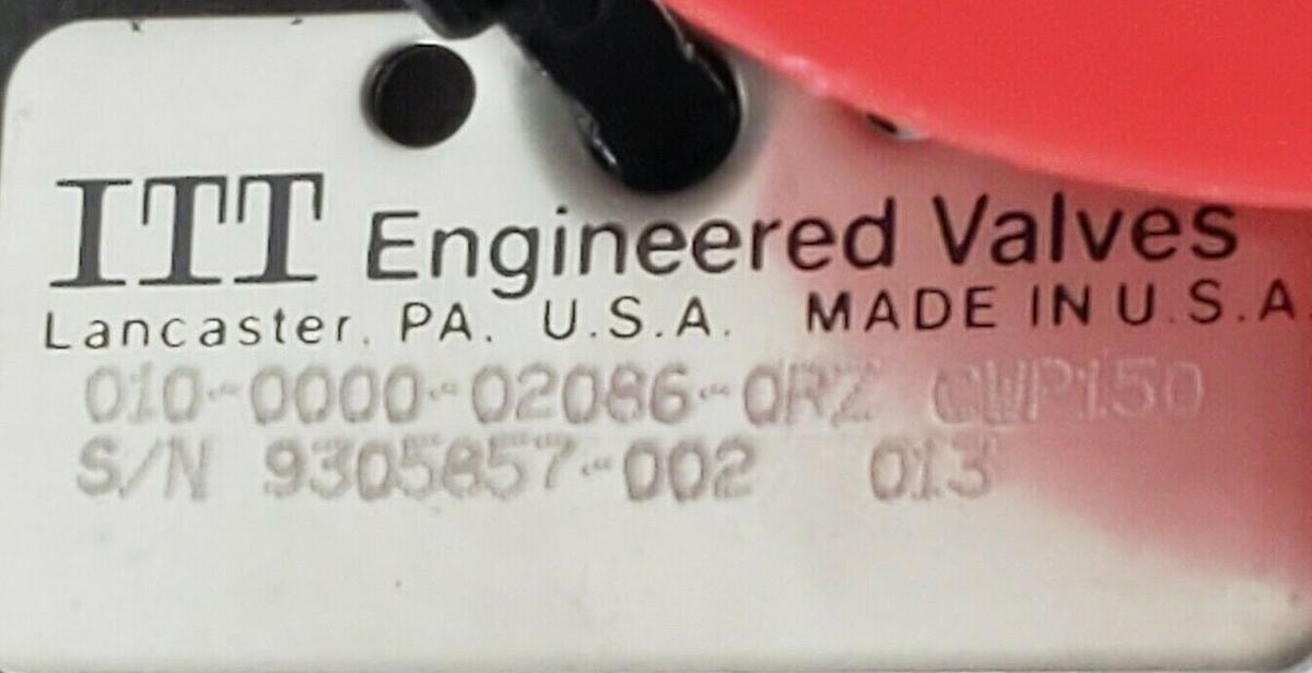 Used NEW ITT ADVANTAGE 010-0000-02086-0RZ CWP150 ACTUATOR VALVE 90PSI