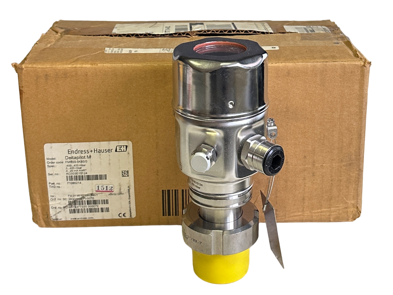 Used NEW ENDRESS + HAUSER FMB50-5K80/0 / 71086214 Deltapilot M HART LEVEL TRANSMITTER