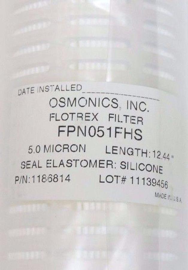 NIB OSMONICS, INC. FLOTREX FILTER FPN051FHS 5.0 MICRON LENGTH: 12.44'' 1186814