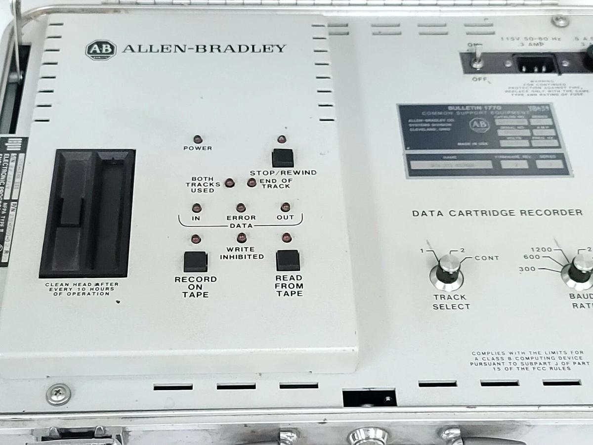 Used ALLEN BRADLEY 1770-SB SER. B DATA CARTRIDGE RECORDER 230-0000-02 115V 50/60HZ