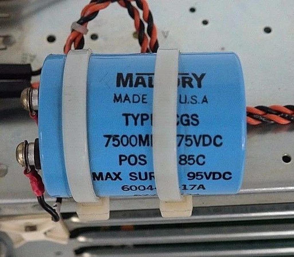 Used RELIANCE ELECTRIC 608804005R, 5 SLOT CHASSIS RACK ASSEMBLY W/ VSDC, VSAC, DCGA