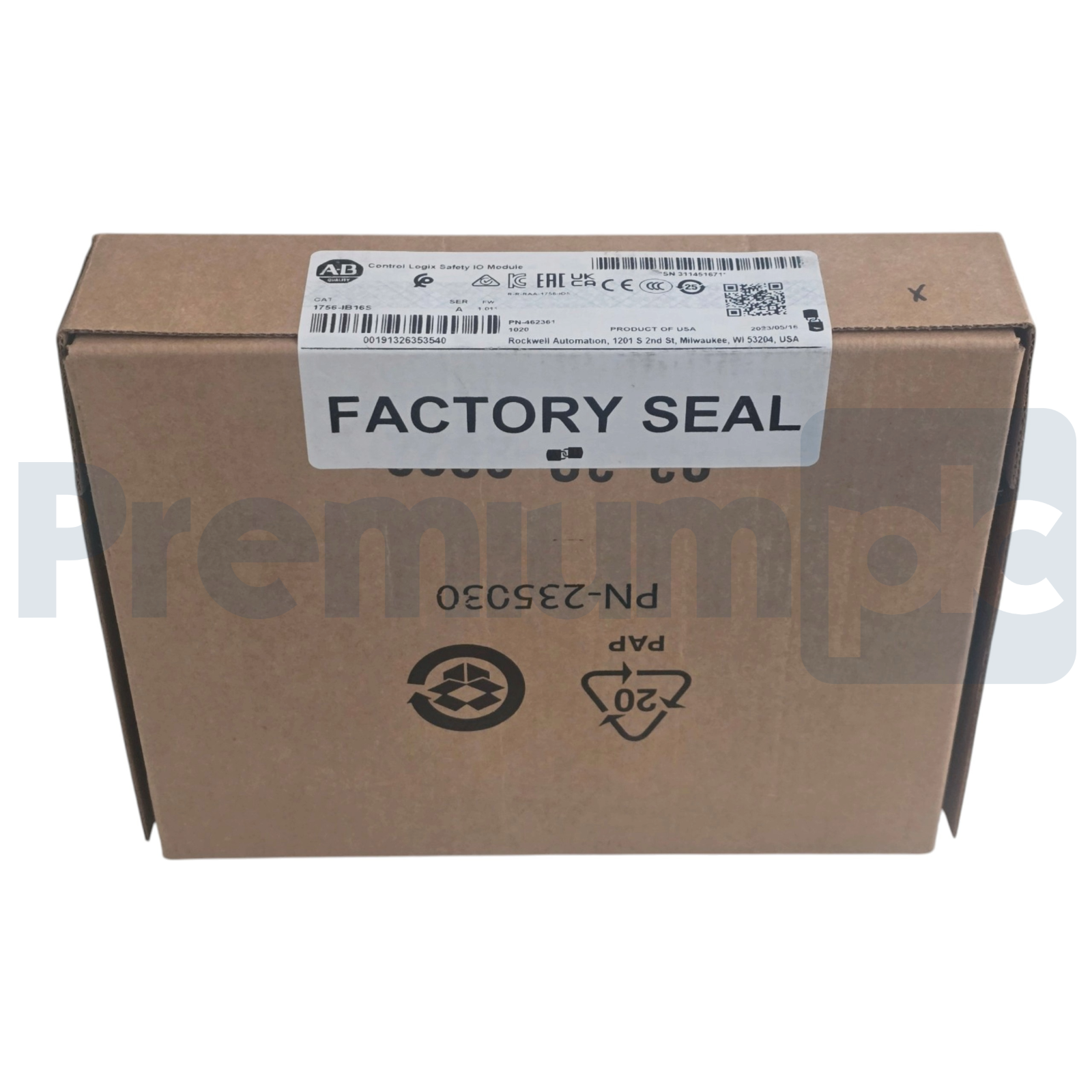 Used Sealed Allen Bradley 1756-IB16S /A ControlLogix Safety Input Module 16-Pt 10-30V