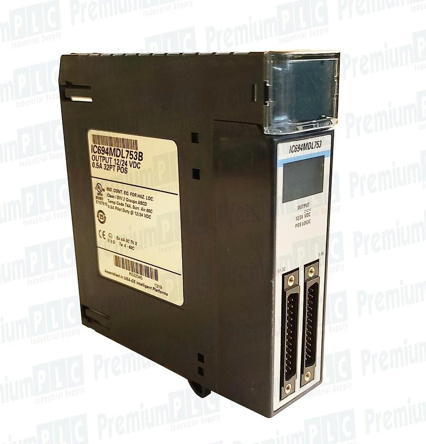 Used GE FANUC IC694MDL753B OUTPUT MODULE 12/24 VDC 0.5A 32PT POS