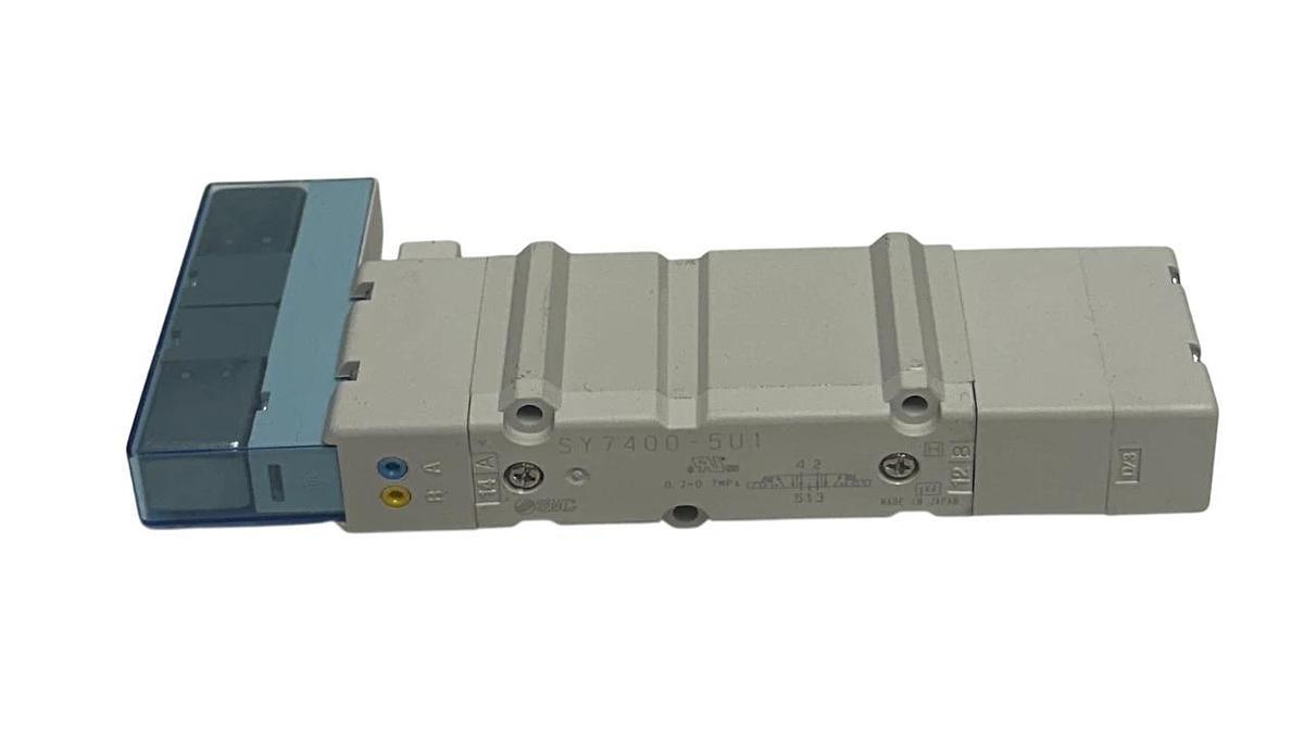 SMC SY7400-5U1 / SY74005U1 PNEUMATIC SOLENOID VALVE 5-PORT 24VDC 3-POS NSMP