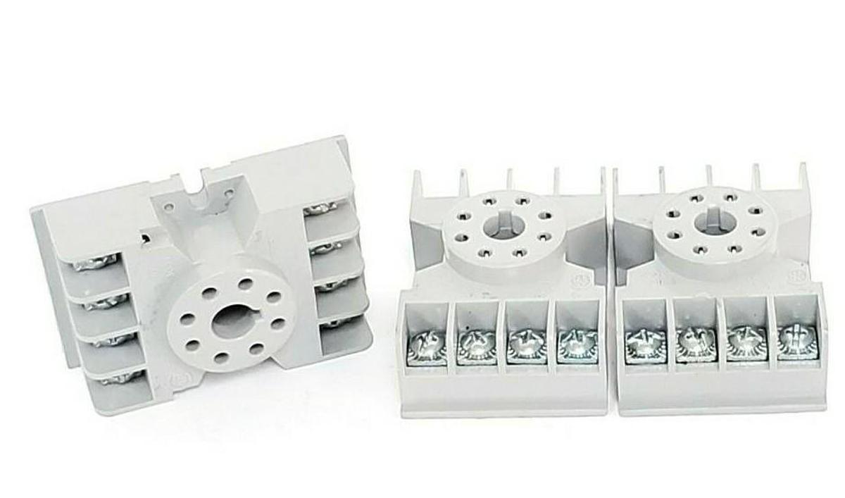 Used LOT OF 3 NEW POTTER & BRUMFIELD 27E122 RELAY SOCKETS 10A 300V