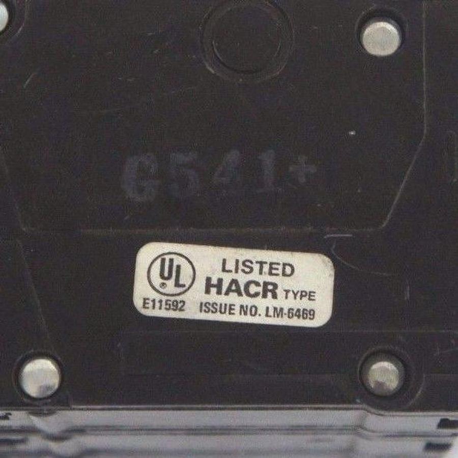 Used GENERAL ELECTRIC HACR TYPE CIRCUIT BREAKER 20 AMP ISSUE NO. LM-6469