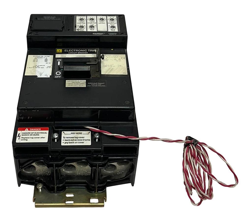 Used SQUARE D LX36200G micrologic ELECTRONIC TRIP CIRCUIT BREAKER 250A SERIES B USNP