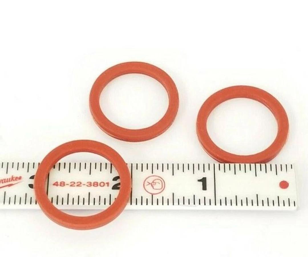 LOT OF 3 NEW FEDEGARI PP600062 SILICONE GASKETS 7/8'' IN. ID 1-1/8'' IN. OD