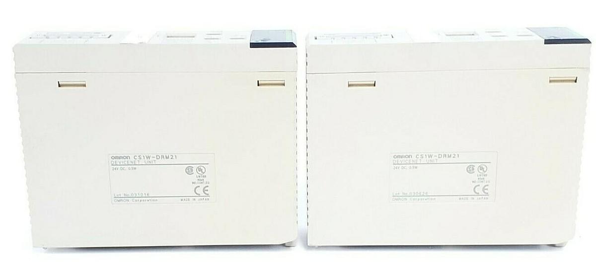 Used LOT OF 2 OMRON CS1W-DRM21 DEVICENET UNITS 24V DC, 0.5W, CS1WDRM21