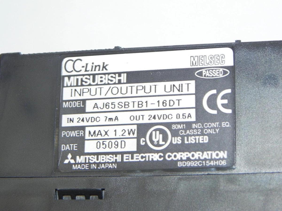 Used MITSUBISHI AJ65SBTB1-16DT CC-LINK BLOCK INPUT/OUTPUT UNIT 1.2W AJ65SBTB116DT