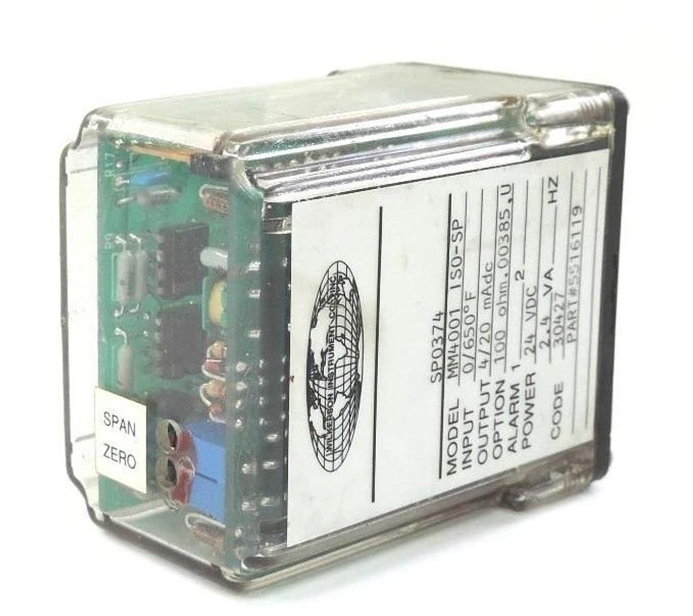Used MIGHTY MODULE MM4001 ISO-SP TRANSMITTER 24VDC SP0374 INPUT: 0/650 DEG. F 5516119