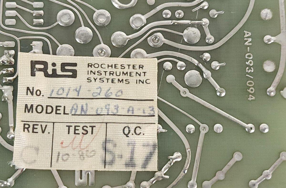 Used ROCHESTER INSTRUMENT SYSTEMS AN-093A-13 / AN093A13 REV. C CIRCUIT 1014-260BOARD