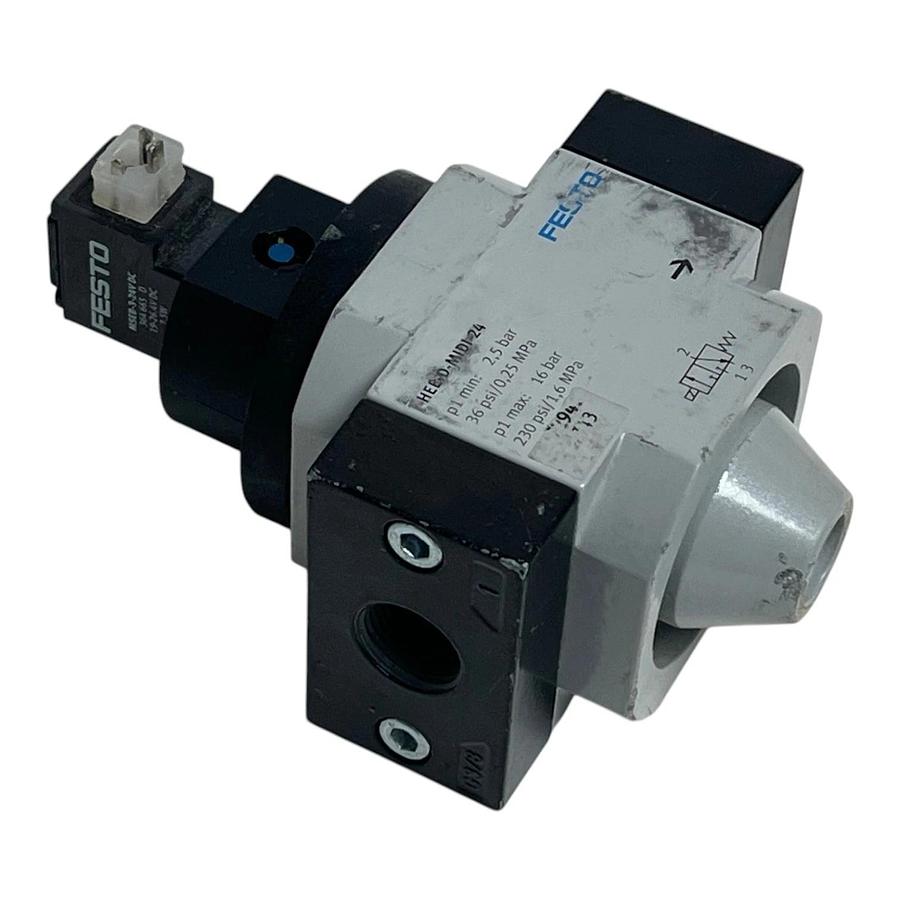 Used Festo HEE-D-MIDI-24 On-Off Solenoid Valve 172941 24V