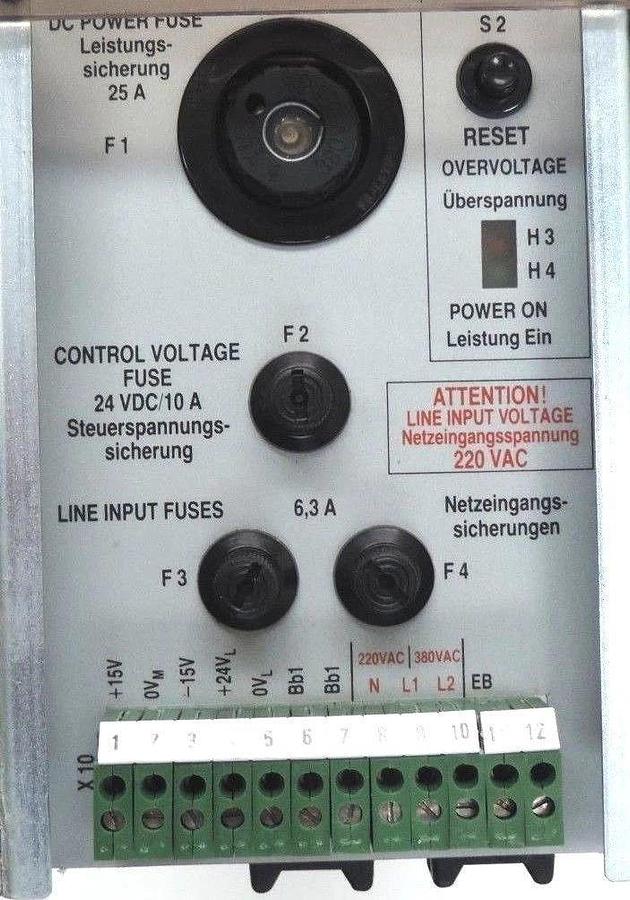 Used INDRAMAT TVM1.2-050-W0-220V SERVO POWER SUPPLY, 220VAC, TVM 1-2-050-W0-220V, 1.2