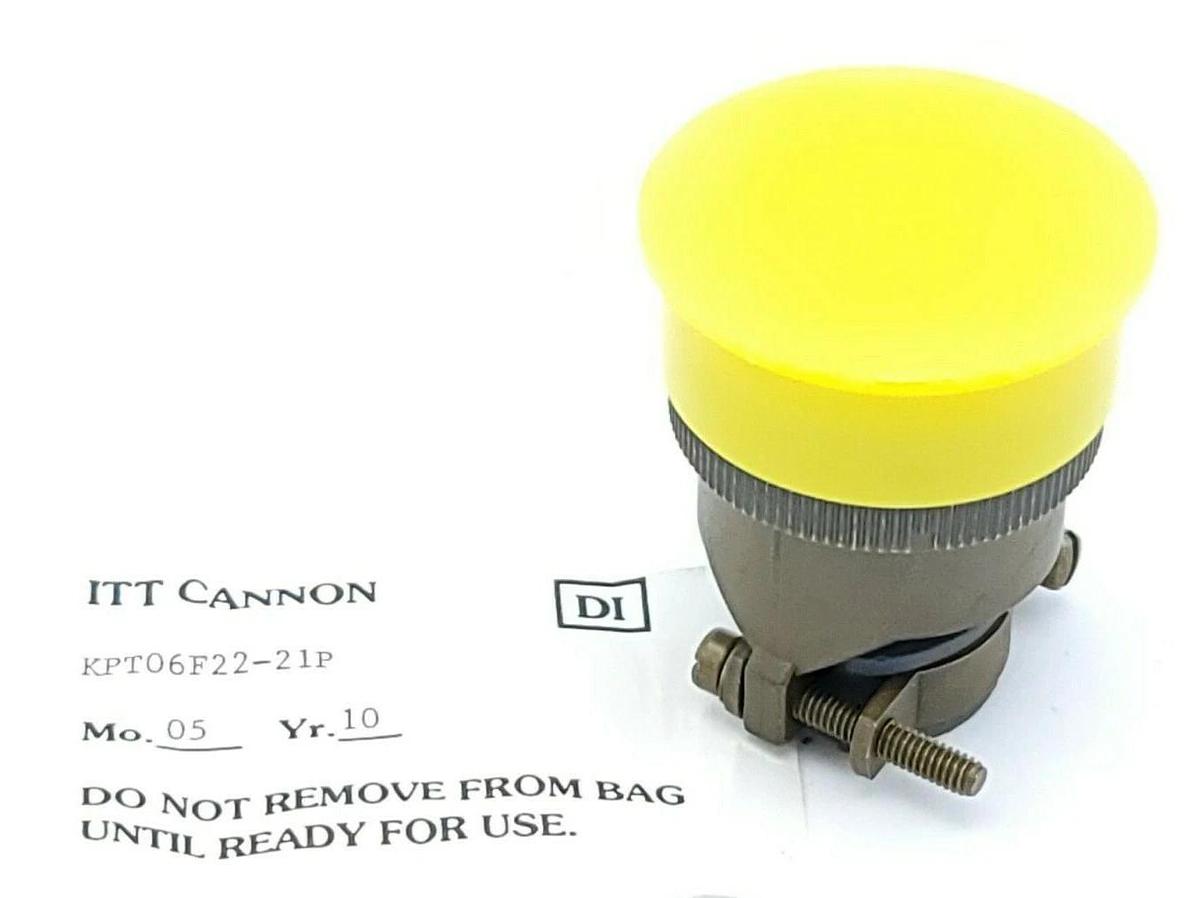 Used NEW ITT CANNON KPT06F22-21P CIRCULAR CONNECTOR PLUG SIZE 22 21 POSITION