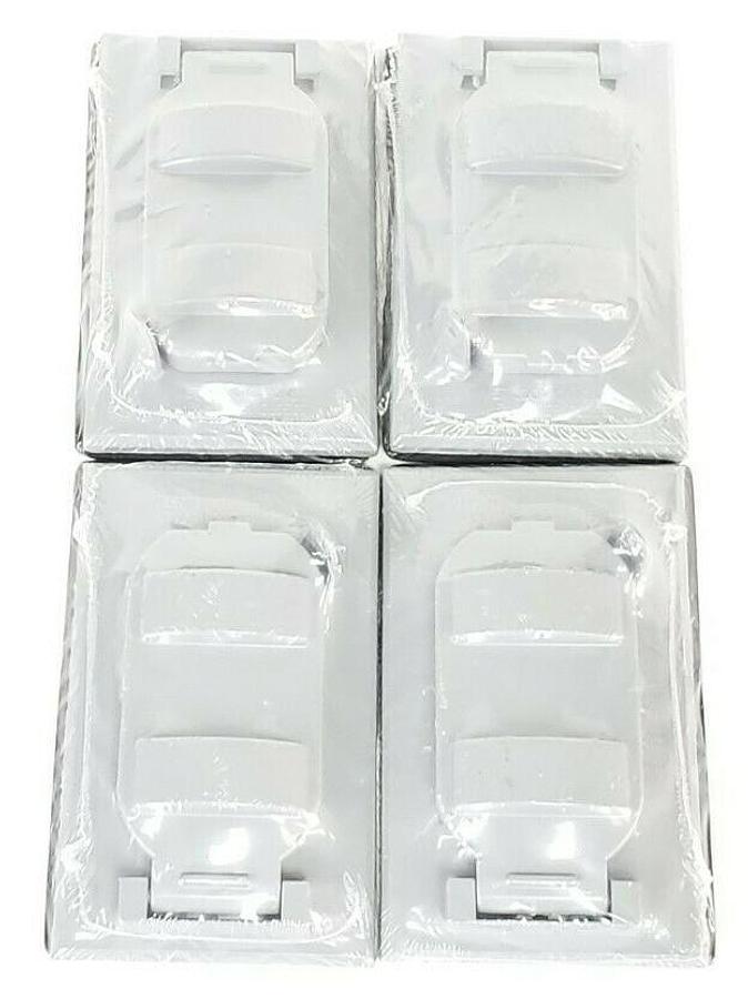 Used LOT OF 4 NEW BWF FCL-62V DUPLEX RECEPTACLE OR DUPLEX SWITCH COVERS GRAY
