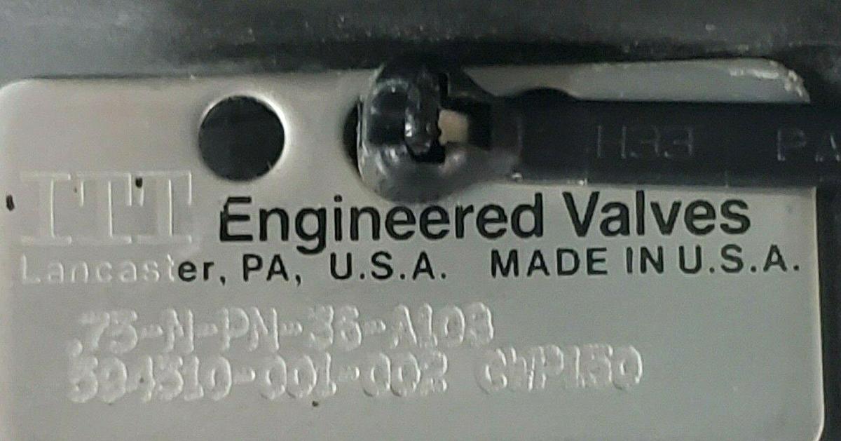 Used ITT .75-N-PN-36-A108 ADVANTAGE ACTUATOR 3/4" 90PSI W/ 1786 3/8" DIAPHRAGM VALVE