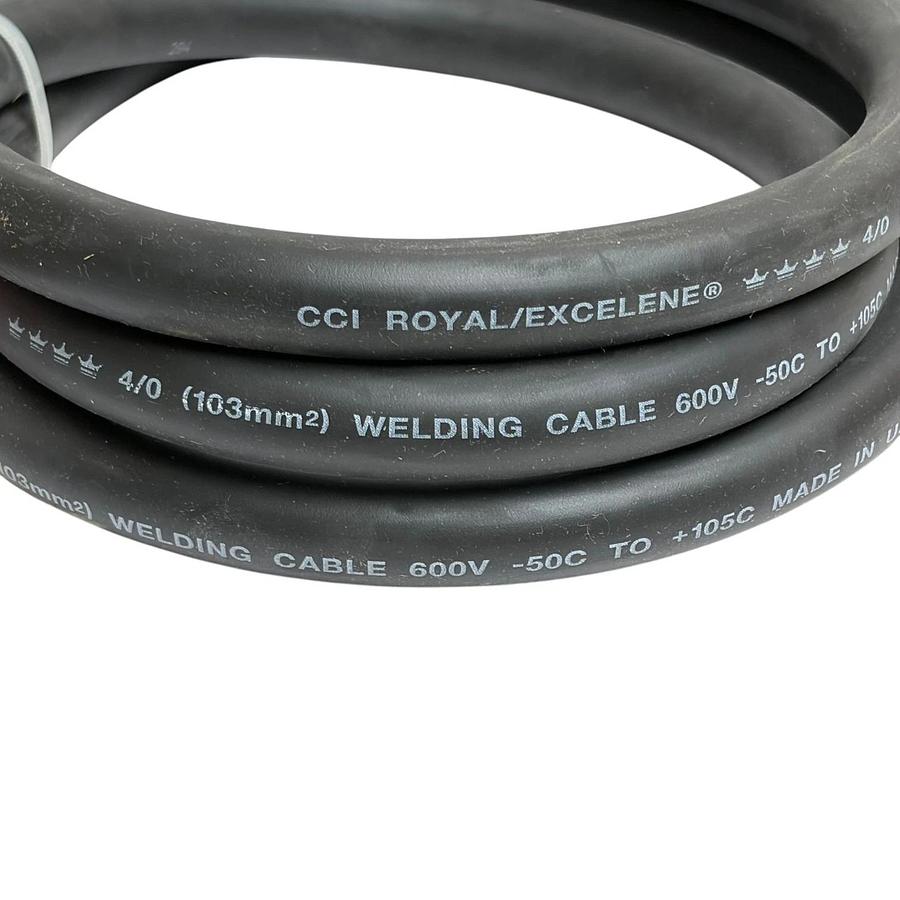 CCI Royal Excelene 4/0 AWG Welding Cable Battery Jumper Leads Pair Lug Terminals