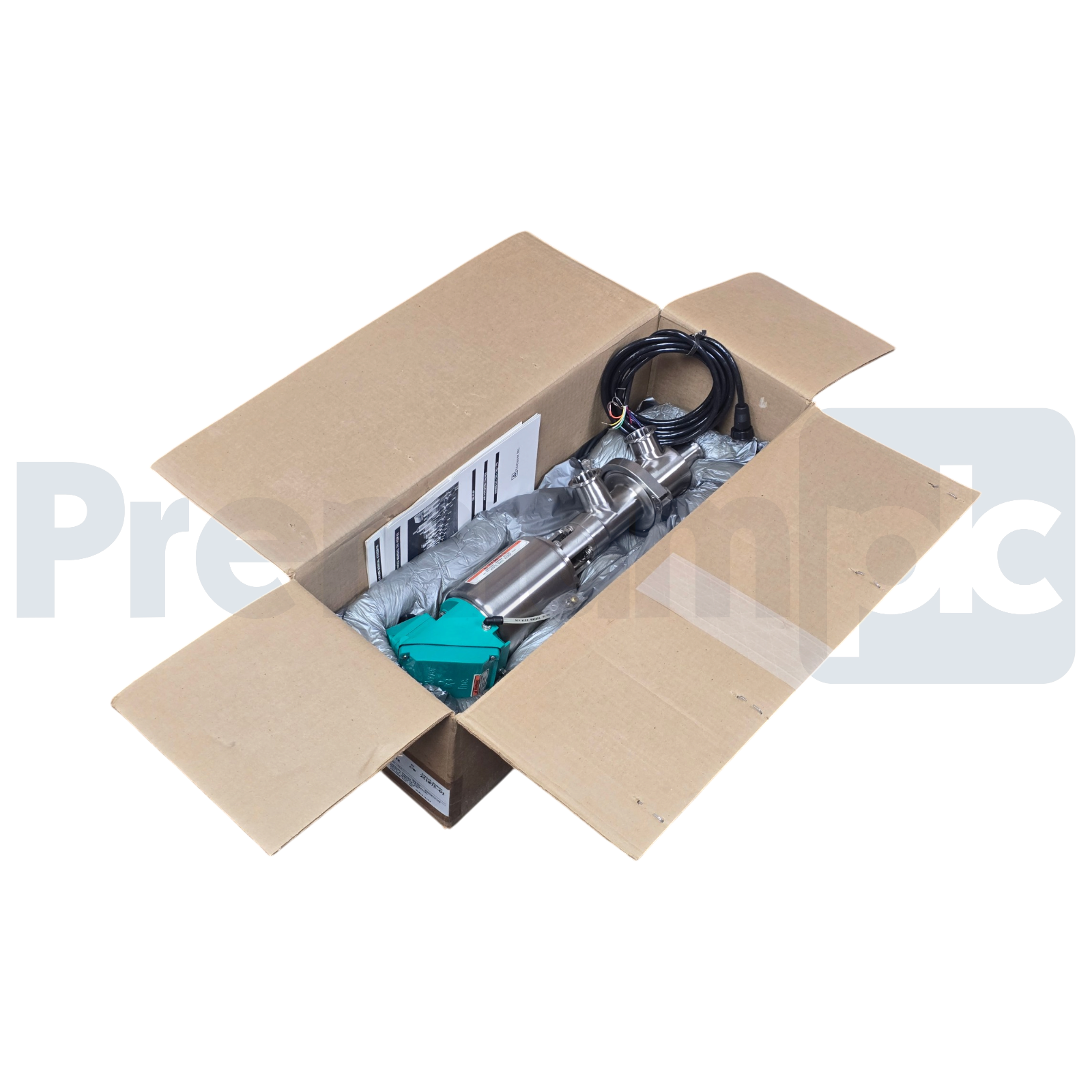 Used Tri-Clover 761TR 1-1/2" Sanitary Valve 316L SS 761TR-21M-29S-11/2-316L-34-4-3