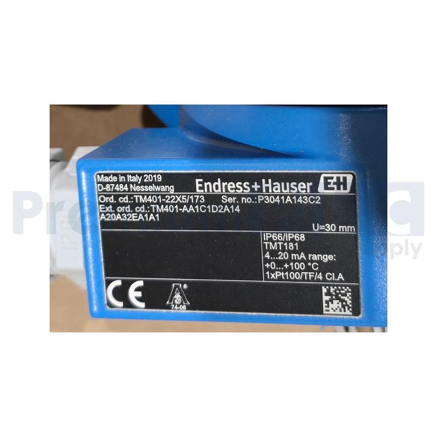 ENDRESS+HAUSER TM401-AA1C1D2A14A20A32EA1A1 iTHERM RTD THERMOMETER +0-+100°C NSMP