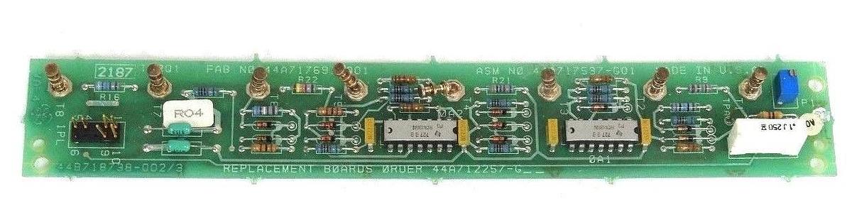 Used GENERAL ELECTRIC 44A717537-G01 PC BOARD FAB NO. 44A717691-001, 44B718738-002/3
