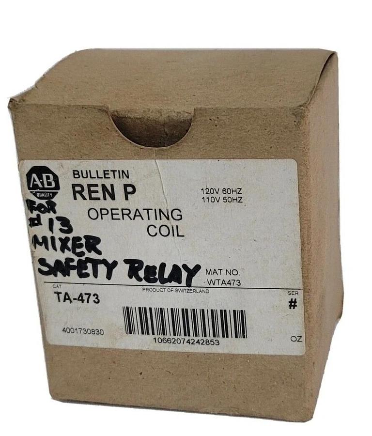 Used NIB ALLEN BRADLEY TA-473 OPERATING COIL TA473
