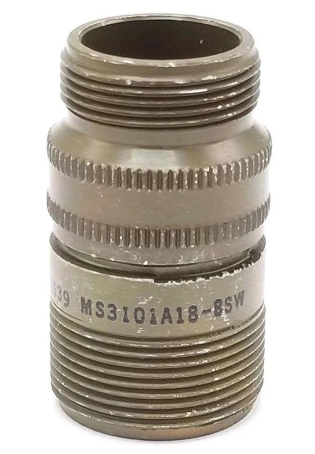 NEW AMPHENOL MS3101A18-8SW CIRCULAR CABLE CONNECTOR MS3101A188SW, SIZE 18
