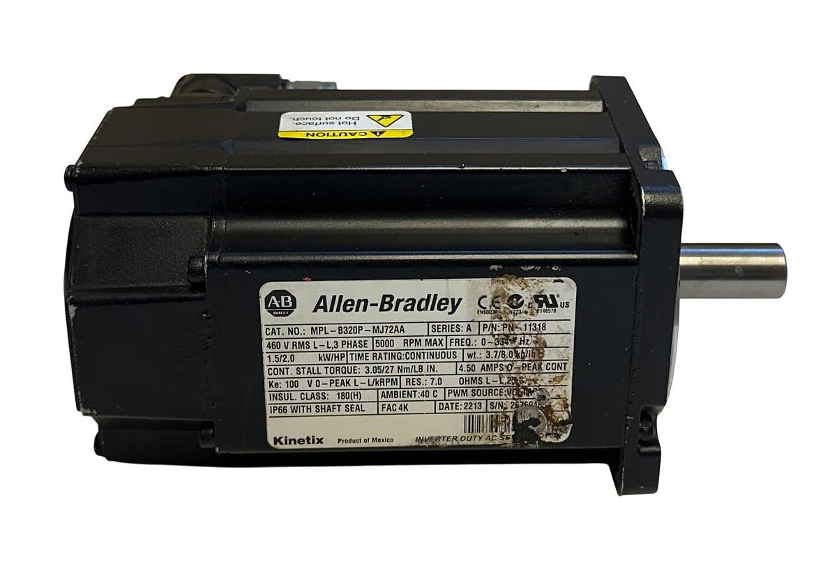 Used ALLEN BRADLEY MPL-B320P-MJ72AA /A Kinetix AC SERVO MOTOR 1.5kW/2HP 460V USNP