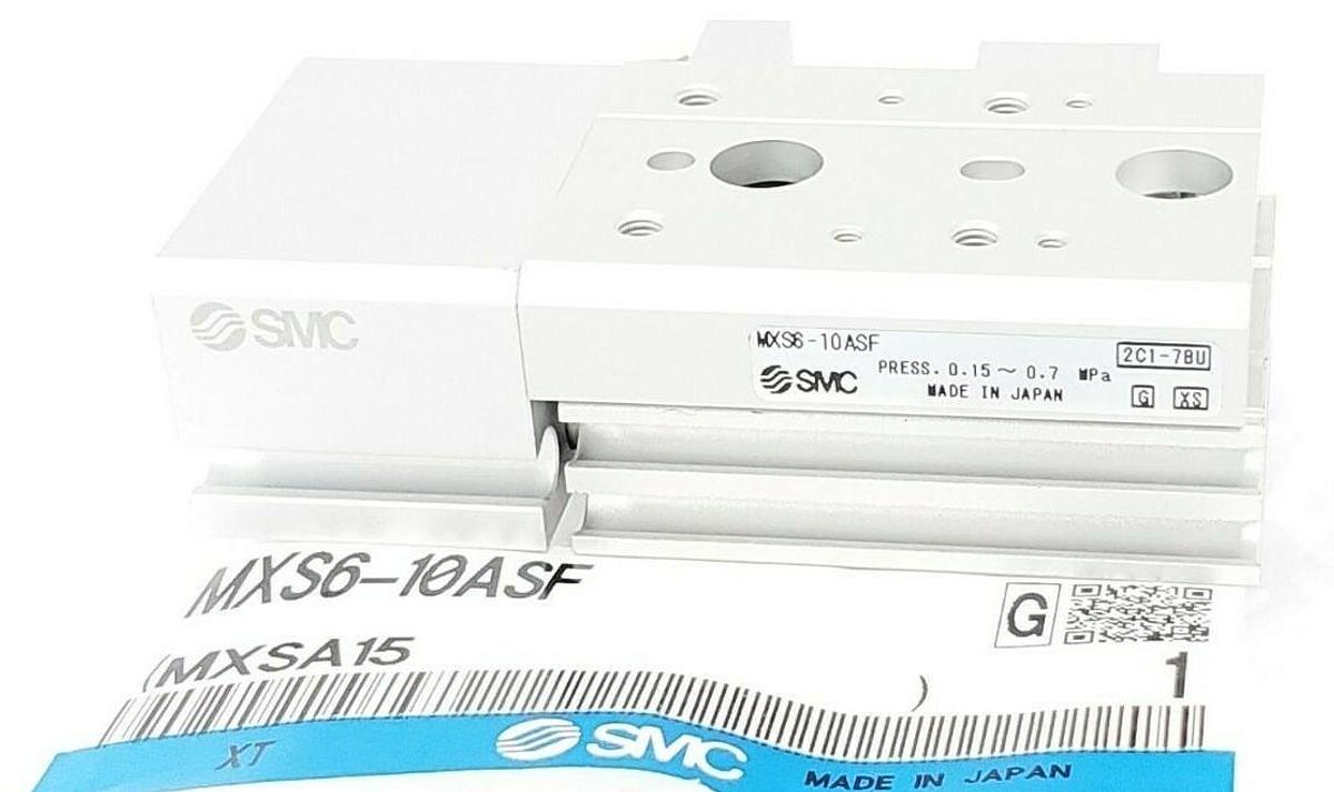 LOT OF 3 NEW SMC MXS6-10ASF CYLINDER AIR SLIDE TABLES MXS610ASF